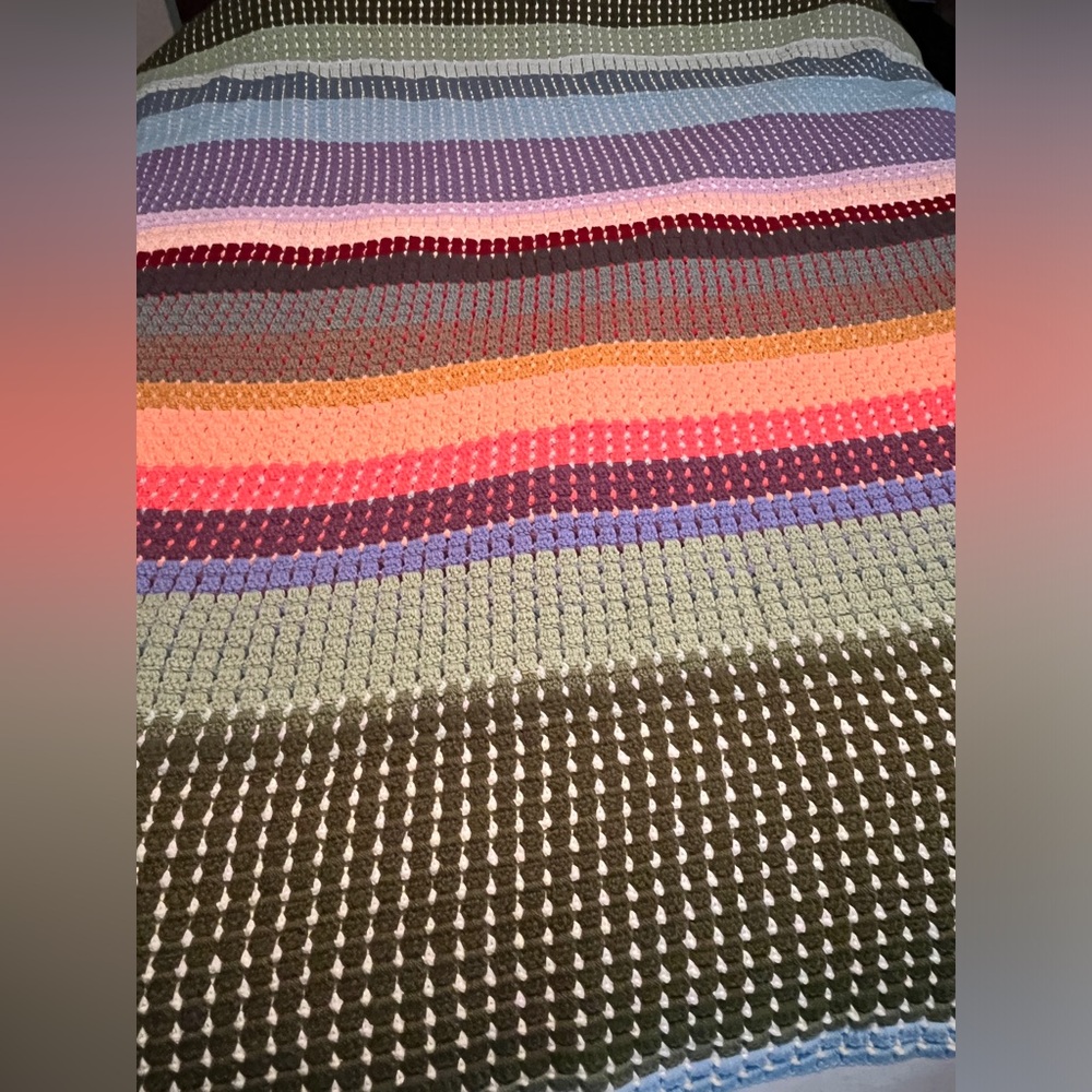 Handmade Queen-sized Crochet Blanket